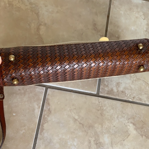 Brahmin Leather/Canvas Crossbody - Picture 8 of 13